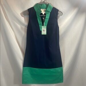 Sail to Sable Blue and Green Asymmetrical Sheath Dress Sleeveless